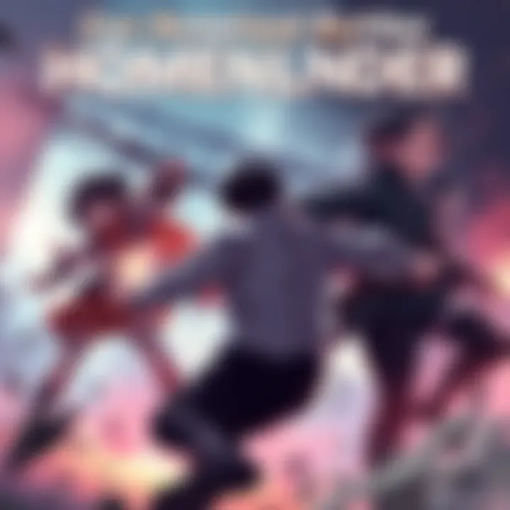 A fierce battle scene showing Homelander confronting Mina Ashido, Toji, and Eren Yeager in an epic showdown