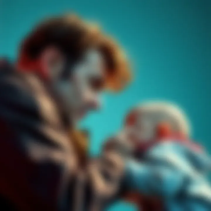 Homelander from 'The Boys' confronts a baby in a coughing fit, highlighting a funny face-off.