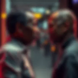 Two people engaged in a heartfelt discussion, expressing emotions and understanding each other.