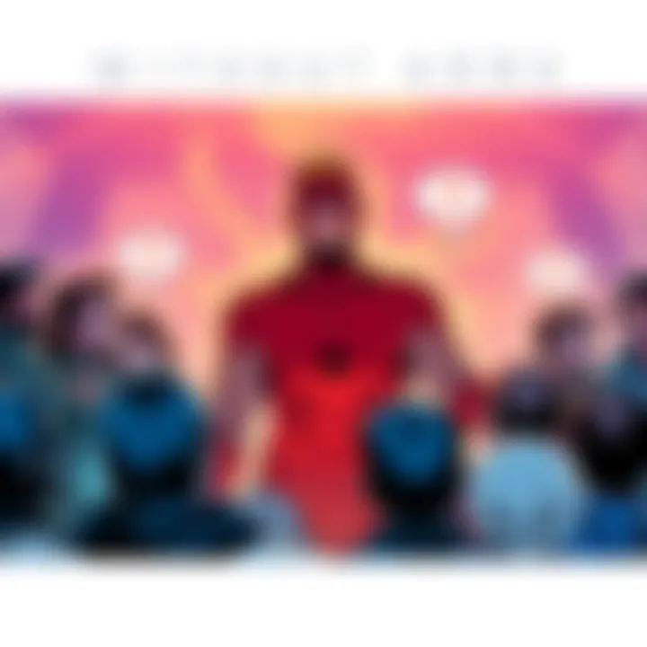 A panel showing Howler with no arms, surrounded by confused fans discussing the artwork.