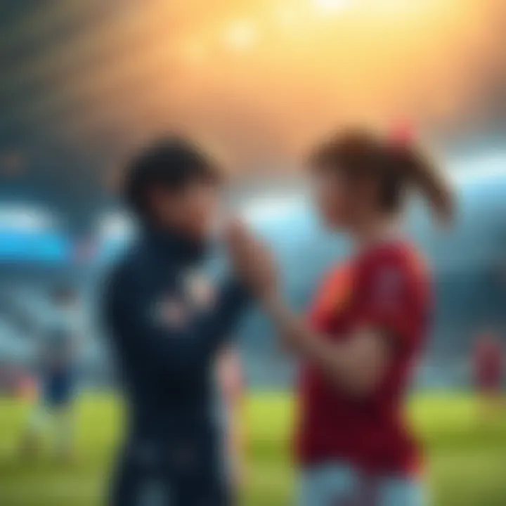 Hugo gives Isagi a heartfelt farewell, showing emotion and connection between them on the field.