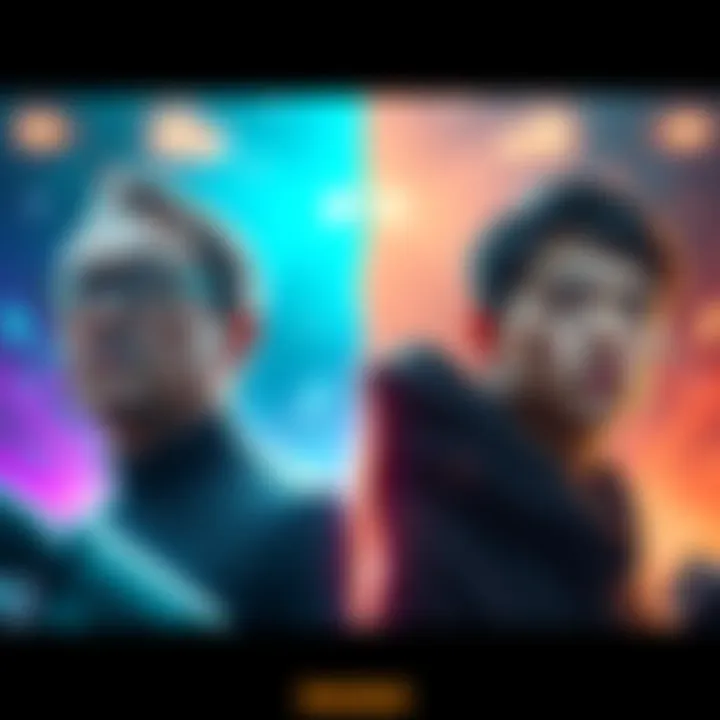 A side-by-side comparison of two figures, Hugo and Sae, showcasing their achievements and influence in their fields.