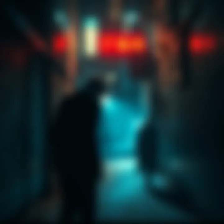 A visual depiction of the struggle between humans and ghouls in Tokyo Ghoul, showcasing a human character confronting a ghoul in a dark alley.