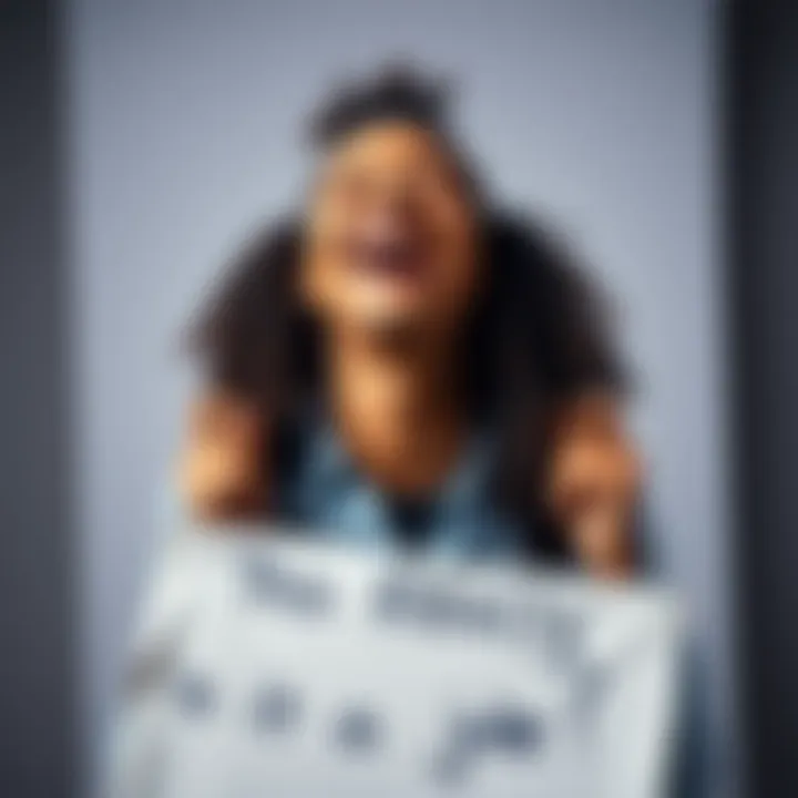 A person laughing while holding a sign that says 'Is it a joke?' showing the connection between humor and reality.