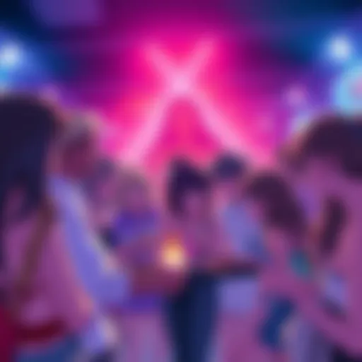 Group of fans sharing their favorite HxH moments at a community event