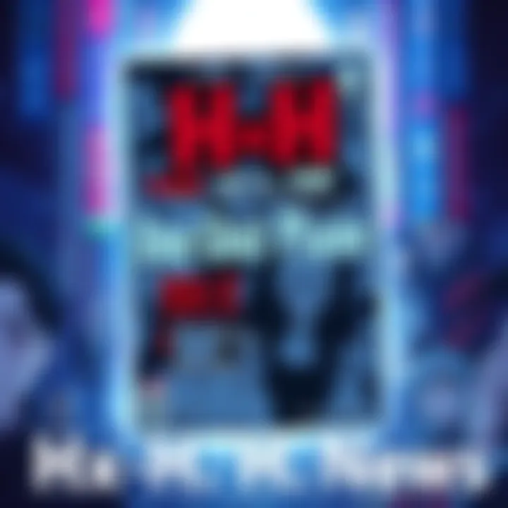 A promotional image showing a manga cover with characters and text about the HxH one-shot release instead of the expected comeback.