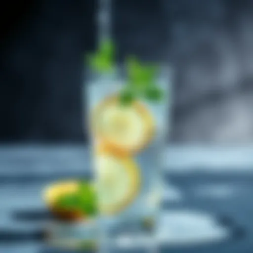 A refreshing glass of water with lemon slices and mint leaves to emphasize hydration