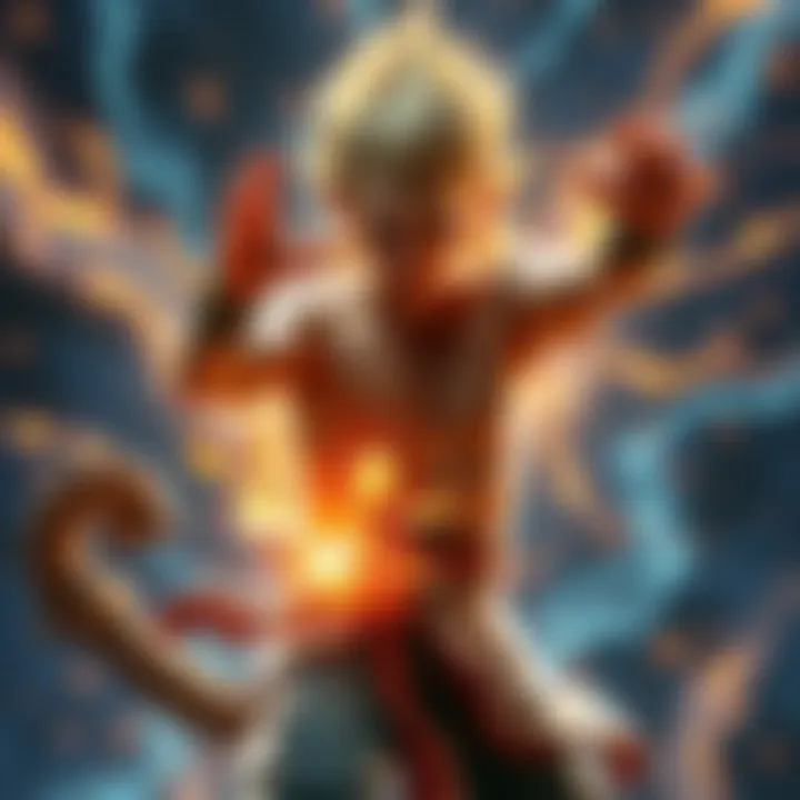 Hyoga showcases his powers in an intense battle, surrounded by a glowing aura that symbolizes his potential as a Top Gold warrior.