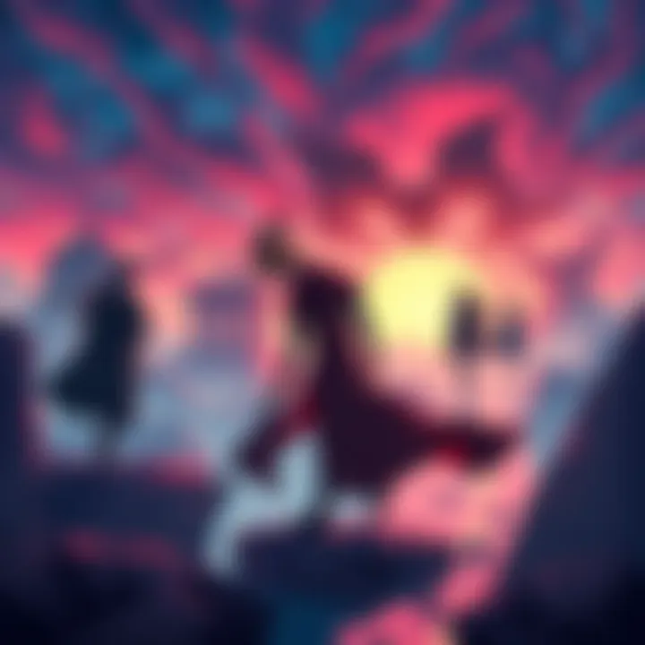 Ichigo walking in the Demon Slayer world Ichigo, the Shinigami from Bleach, explores a vibrant scene filled with Demon Slayer characters and landscapes.