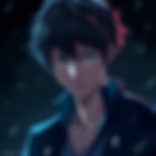 Ichigo appears troubled, showing signs of emotional struggle with a somber expression against a dark background.