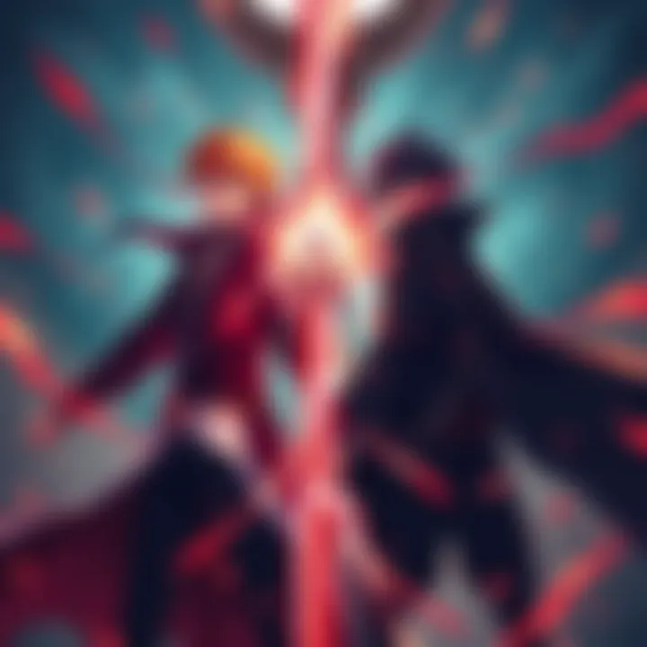 Ichigo from Bleach and Yuji from Jujutsu Kaisen stand ready for battle, each showcasing their unique powers and fighting stances.