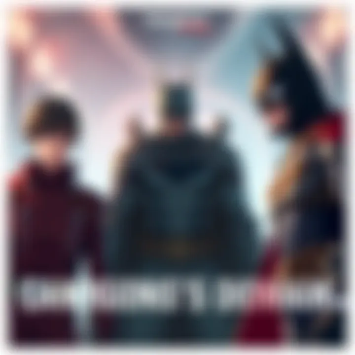 Eren Yeager, Homelander, and Batman preparing for a trial in Higuruma's domain, looking determined and ready for challenges ahead.