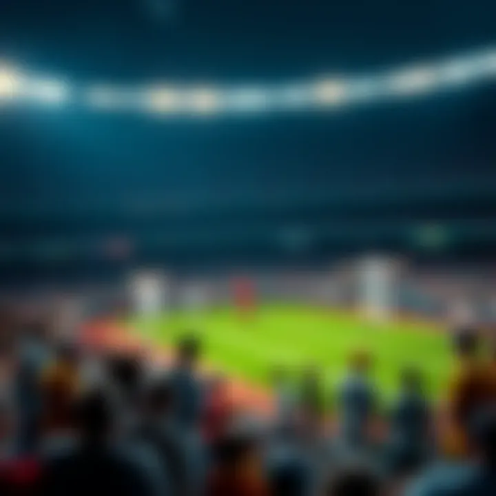A scene depicting a surprising sports defeat, with shocked fans in the stands and players in disbelief on the field.