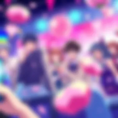 Fans celebrating The iDOLM@STER 15th Anniversary with characters and moments from the series