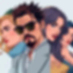 Iginio Straffi's New Characters Inspired by Celebrities Illustration of new characters created by Iginio Straffi, featuring elements inspired by celebrities like Johnny Depp and Gwyneth Paltrow.
