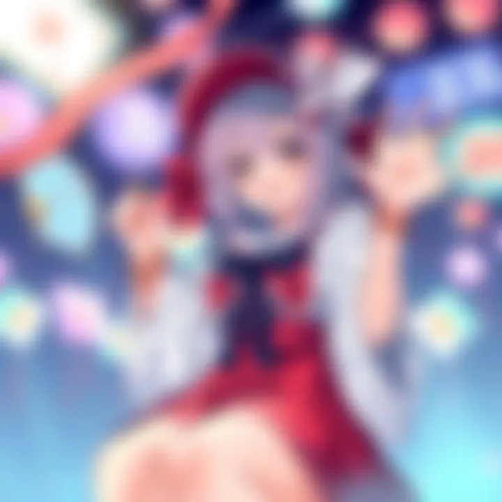 Iizunamaru-sama enjoying her final voting day surrounded by fans and decorations related to the Touhou Project.