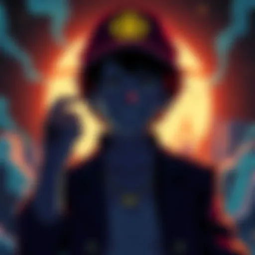 Illustration of IMU depicted with dark shadows, hinting at a connection to JoyBoy's tragic legacy, featuring symbols of the Void Century.