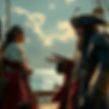 Imu steps out of Mary Geoise to meet Blackbeard, both characters poised for a crucial discussion amid shifting power dynamics in the pirate world.