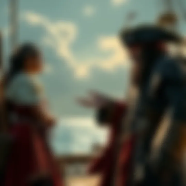 Imu steps out of Mary Geoise to meet Blackbeard, both characters poised for a crucial discussion amid shifting power dynamics in the pirate world.