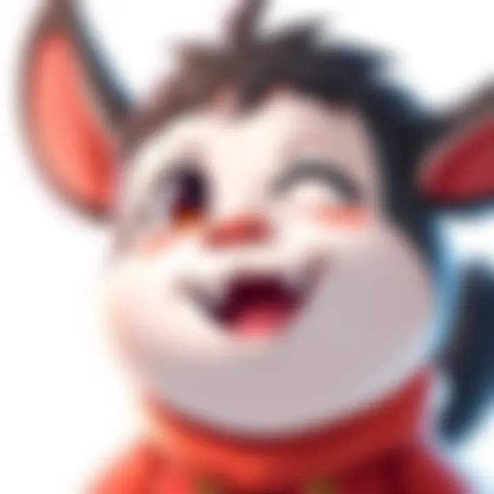 Imu character showing funny expressions, reflecting a mix of curiosity and humor, with a bright background for a light-hearted feel