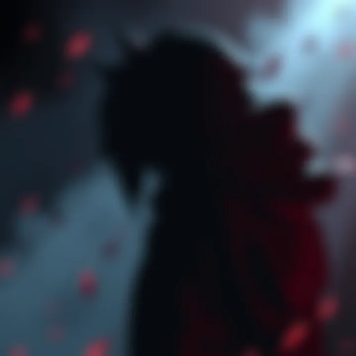 An artistic interpretation of a shadowy figure representing Imu, with hints of different features based on fan theories.