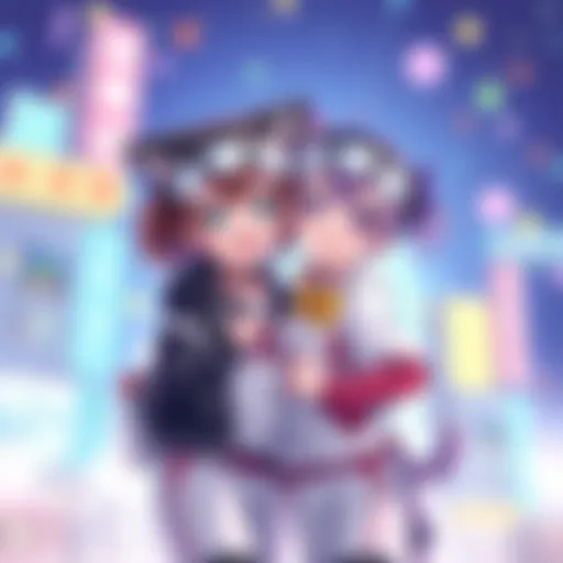 Ina and Tsumicon pose together, showcasing their playful partnership with bright colors and cheerful expressions.