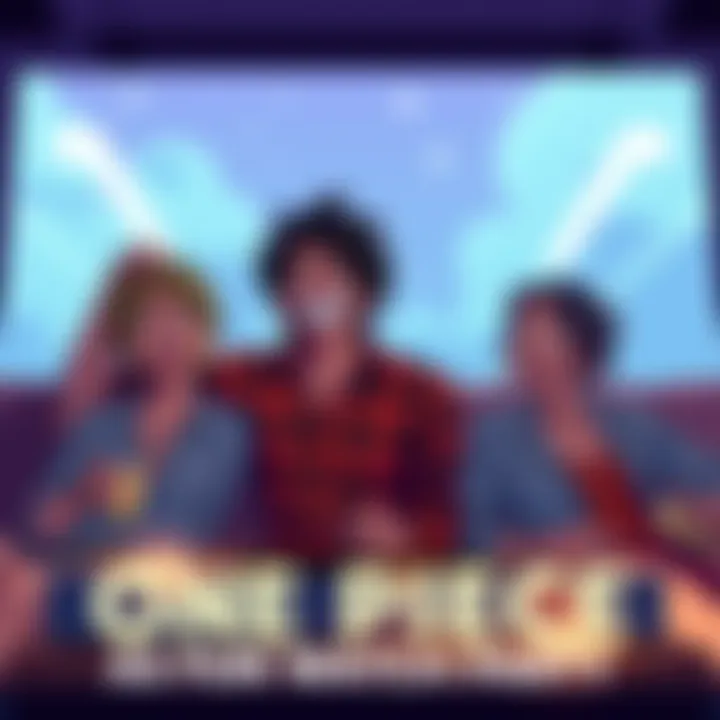 Iñaki and Taz enjoying a watch party for One Piece, reacting with excitement and laughter while watching the anime.