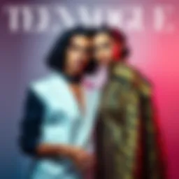 Iñaki Godoy and Charithra Chandran pose together showcasing striking styles in a glam photoshoot for Teen Vogue.