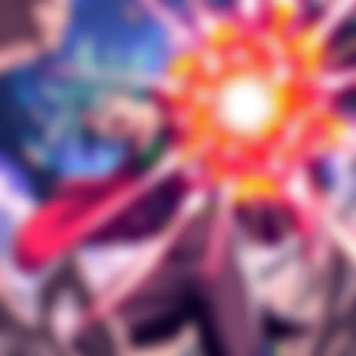 A powerful character using an AoE Super Attack with energy effects and a glowing aura, showcasing a 3000% ATK boost in a dynamic scene.