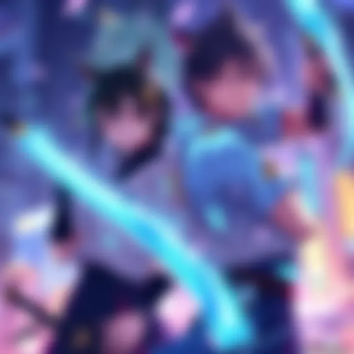 Infinity Giyu and Tanjiro posed together, showcasing their unique styles and vibrant colors in an exciting illustration.