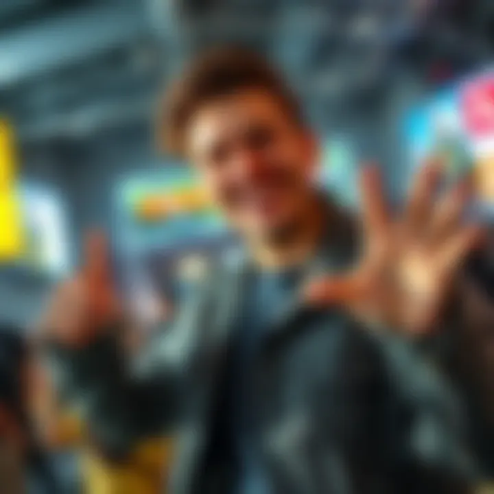 An influencer confidently declares that everyone belongs to them, with a playful expression and engaging body language.