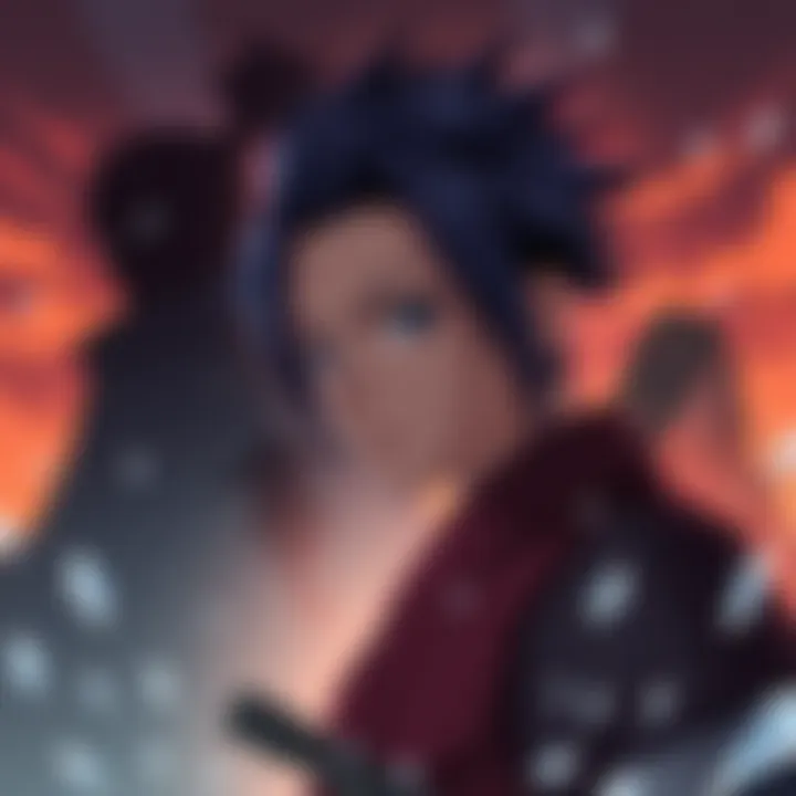 Inojin facing a tough decision Inojin looks determined as he contemplates a dangerous mission, while shadows of his parents and Hokage loom in the background, hinting at conflict.