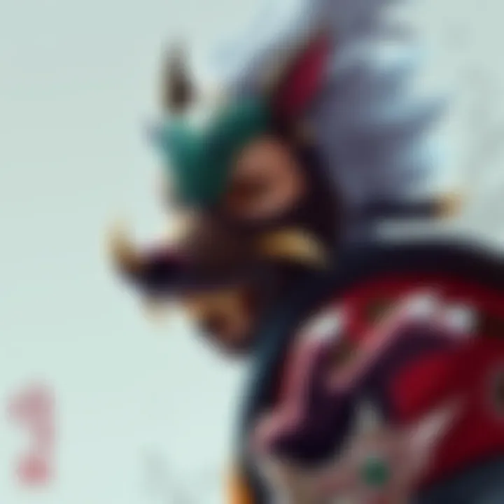 A detailed drawing of Inosuke, a character with wild hair and boar mask, showcasing artistic talent