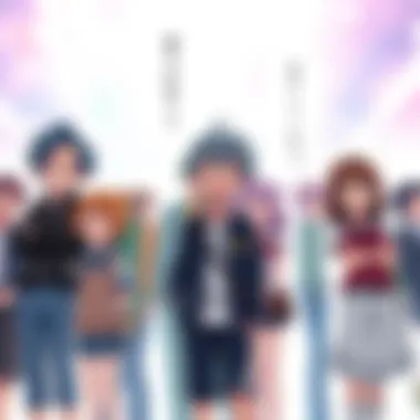 A group of animated characters smiling and standing together, symbolizing hope and motivation, set against a bright background.