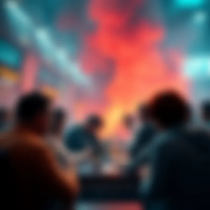 People engaging in heated discussions on a user board with extreme content