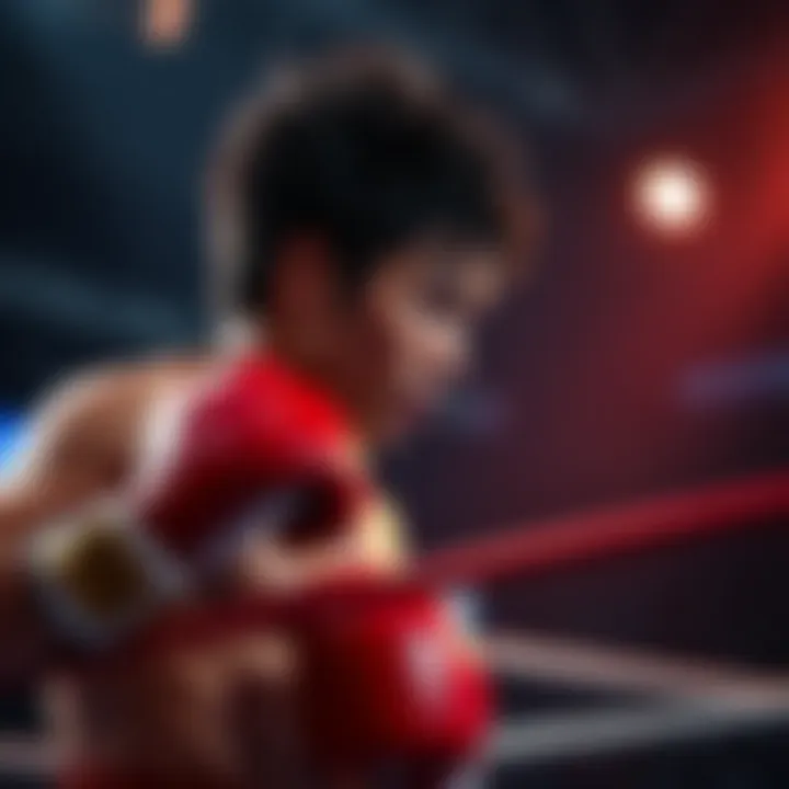 Ippo prepares to face Imai in an intense boxing match, showcasing determination and focus.