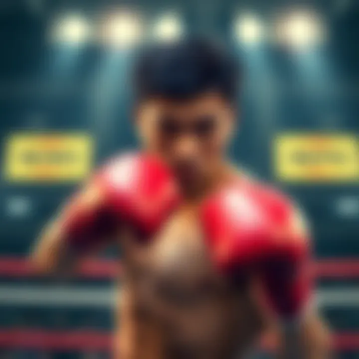 Ippo showcasing his new winning style with confidence in a boxing ring