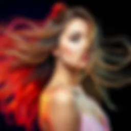 Irene with her hair flowing freely, showcasing an elegant hairstyle in a media post