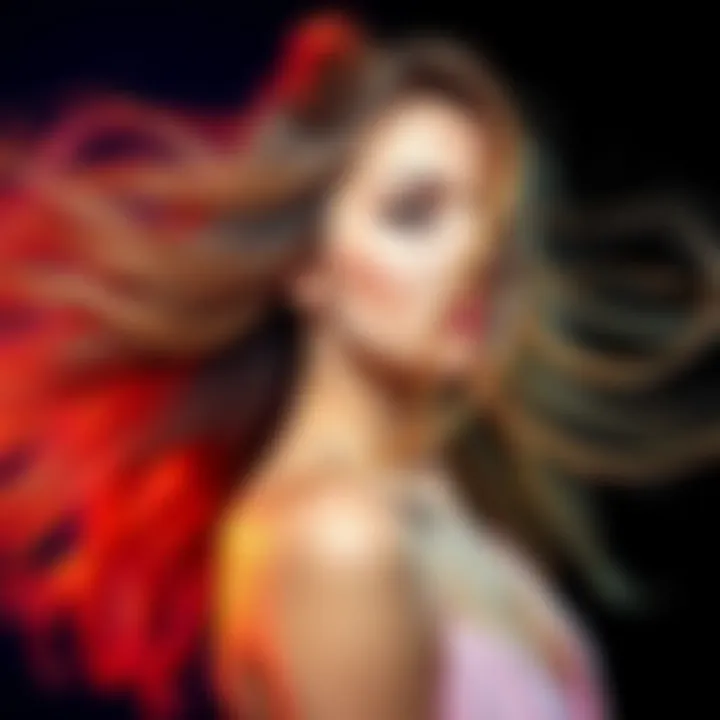 Irene with her hair flowing freely, showcasing an elegant hairstyle in a media post