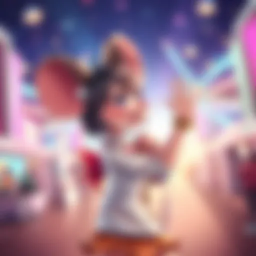 Ironmouse waving goodbye with a vibrant background representing change in her career