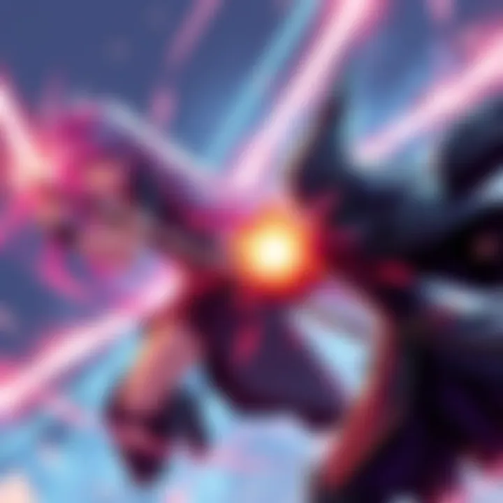 Irys and Kanata face off in an intense duel, showcasing their unique abilities and combat styles.