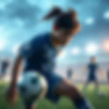 Isagi in Action on the Field Isagi, a soccer player, shows intense focus while competing on the field in Blue Lock, surrounded by teammates and opponents during a match.