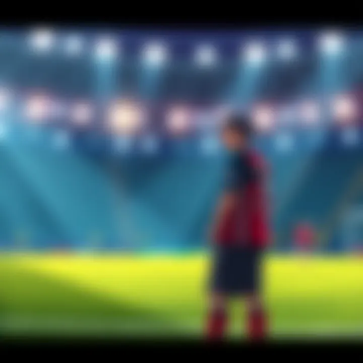 Isagi stands on the soccer field with a disappointed expression after losing to Hugo, reflecting on his performance.