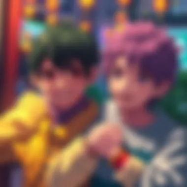 Isagi and his childhood friend with a bracelet Isagi and his childhood friend smiling while wearing matching friendship bracelets