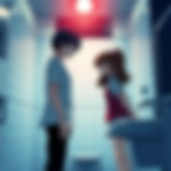 Isagi and Rin standing in a restroom, discussing serious topics with tense expressions, hinting at deeper philosophical themes.