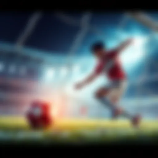 A young soccer player named Isagi strikes the ball towards the net in a dramatic moment, showcasing his determination and skill during a crucial match.