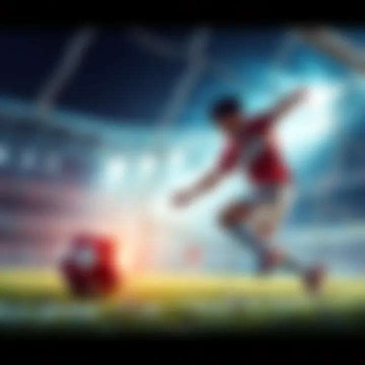 Isagi scoring a goal A young soccer player named Isagi strikes the ball towards the net in a dramatic moment, showcasing his determination and skill during a crucial match.