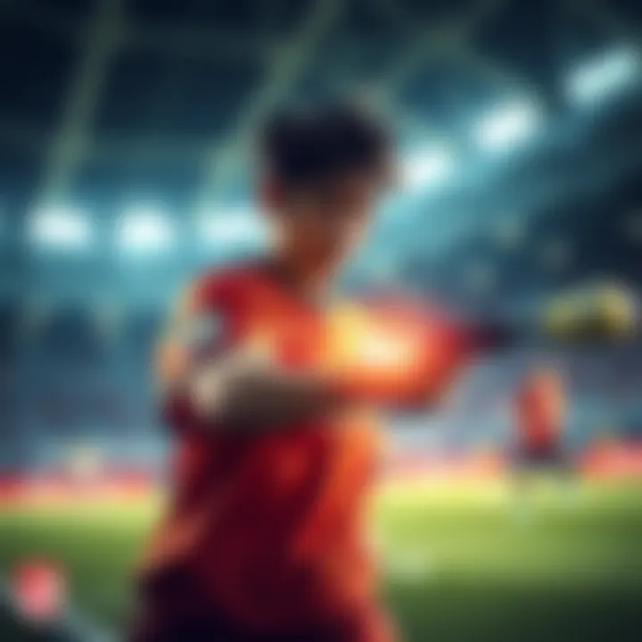 Isagi focuses on basic and controlled shot techniques during training, showcasing his skills on the field.
