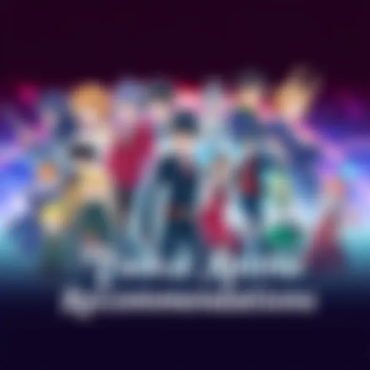 A colorful collage of diverse Isekai anime characters from different series, showcasing unique outfits and settings, inviting fans to explore new stories.