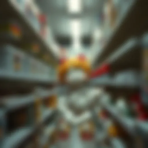 Collector searching for Iso Nanachi doll A collector looking for the Iso Nanachi sleeping doll, surrounded by empty shelves and online listings, showing frustration in their quest.